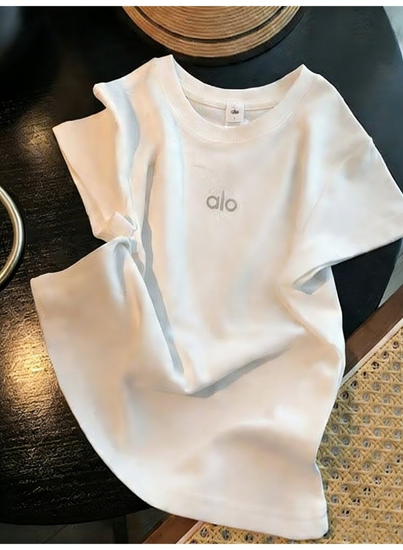 ALO Women's Summer New Short Sleeve Athletic T-Shirt - Image 1